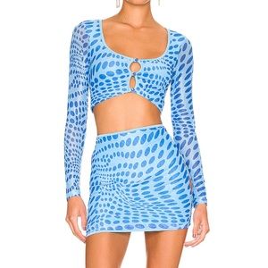 Superdown Gianna Skirt Set in Blue